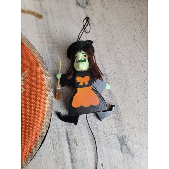 Halloween unique black cat pull strong witch ornament‎ Xmas set - Picture 3 of 6